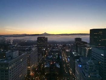Stunning city views from many floors in every direction